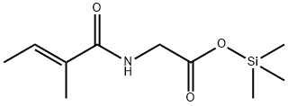 N-[(E)-2-Methyl-1-oxo-2-butenyl]glycine trimethylsilyl ester Struktur