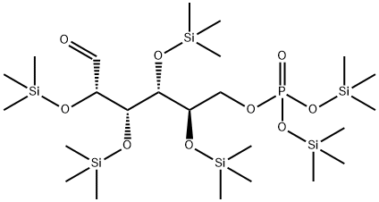 D-Mannose, 2,3,4,5-tetrakis-O-(trimethylsilyl)-, 6-[bis(trimethylsilyl ) phosphate] Struktur