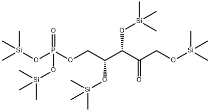 1,3,4-Tris(trimethylsilyl)-D-threo-2-pentulose 5-phosphoric acid bis(trimethylsilyl) ester Struktur