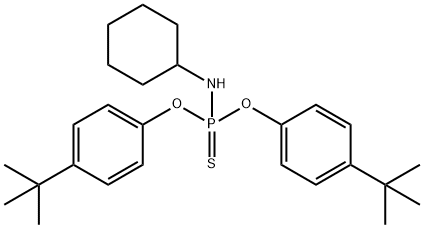 O,O-bis(4-tert-butylphenyl) N-cyclohexylphosphoramidothioate Struktur