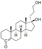 17beta-hydroxy-17-(3-hydroxypropyl)androst-4-ene-4-one Struktur