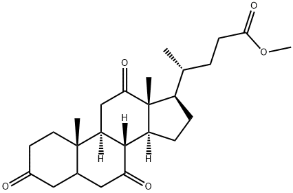 3,7,12-Trioxocholan-24-oic acid methyl ester Struktur