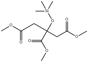 2-(Trimethylsiloxy)-1,2,3-propanetricarboxylic acid trimethyl ester Struktur