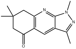 5H-Pyrazolo[3,4-b]quinolin-5-one,1,6,7,8-tetrahydro-1,3,7,7-tetramethyl-(9CI) Struktur