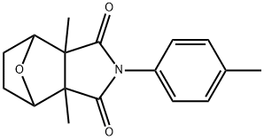 3a,4,5,6,7,7a-Hexahydro-3a,7a-dimethyl-2-(4-methylphenyl)-4,7-epoxy-1H-isoindole-1,3(2H)-dione Struktur