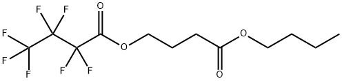 Heptafluorobutyric acid 4-butoxy-4-oxobutyl ester Struktur