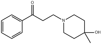 3-(4-Hydroxy-4-methylpiperidino)-1-phenyl-1-propanone Struktur