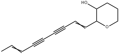 2H-Pyran-3-ol, tetrahydro-2-(1,7-nonadiene-3,5-diynyl)- Struktur