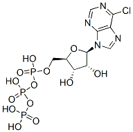 6-chloro-9 beta-D-ribofuranosylpurine-5'-triphosphate Struktur