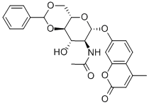 4-METHYLUMBELLIFERYL-2-ACETAMIDO-4,6-*O- BENZYLIDENE Struktur