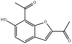 1,1'-(6-Hydroxy-2,7-benzofurandiyl)bisethanone Struktur