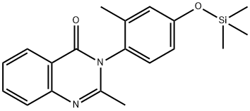 2-Methyl-3-[2-methyl-4-[(trimethylsilyl)oxy]phenyl]quinazolin-4(3H)-one Struktur