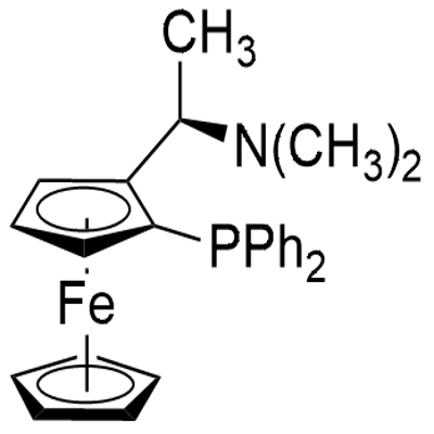 (R)-N,N-DIMETHYL-1-[(S)-2-(DIPHENYLPHOSPHINO)FERROCENYL]ETHYLAMINE Struktur