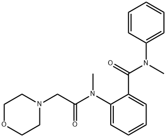 N-Methyl-2-(N-methyl-2-morpholinoacetylamino)-N-phenylbenzamide Struktur