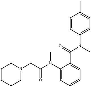 N-Methyl-2-(N-methyl-2-piperidinoacetylamino)-N-(p-tolyl)benzamide Struktur