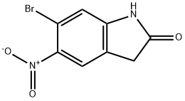 6-BROMO-5-NITROINDOLIN-2-ONE Struktur