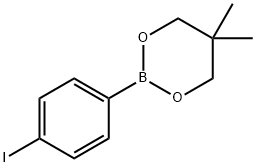 2-(4-Iodophenyl)-5,5-dimethyl-1,3,2-dioxaborinane Struktur