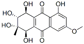 (1R,2S,3R,4S)-1,2,3,4,5-pentahydroxy-7-methoxy-2-methyl-3,4-dihydro-1H -anthracene-9,10-dione Struktur