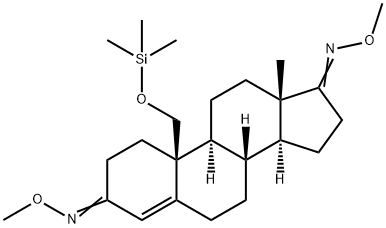 19-[(Trimethylsilyl)oxy]androst-4-ene-3,17-dione bis(O-methyl oxime) Struktur