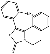 3H-Oxazolo[4,3-a]isoquinolin-3-one,  1-(2-aminophenyl)-5,6-dihydro- Struktur