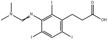 3-[[(dimethylamino)methylene]amino]-3-(2,4,6-triiodophenyl)propionic acid Struktur