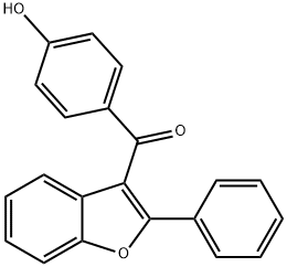 (4-HYDROXYPHENYL)(2-PHENYL-3-BENZOFURANYL)METHANONE Struktur