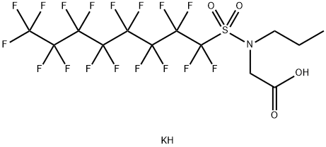 N-[(1,1,2,2,3,3,4,4,5,5,6,6,7,7,8,8,8-HEPTADECAFLUOROOCTYL)SULFONYL]-N-PROPYLGLYCINE POTASSIUM SALT Struktur