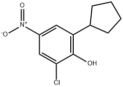 2-chloro-6-cyclopentyl-4-nitrophenol Struktur