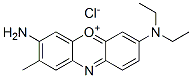 3-amino-7-(diethylamino)-2-methylphenoxazin-5-ium chloride Struktur