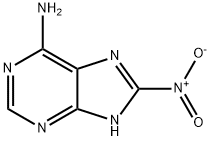 1H-Purin-6-amine,  8-nitro-  (9CI) Struktur