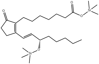 (13E,15S)-9-Oxo-15-(trimethylsiloxy)prosta-8(12),13-dien-1-oic acid trimethylsilyl ester Struktur