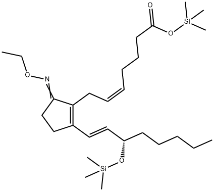 (5Z,13E,15S)-9-(Ethoxyimino)-15-(trimethylsiloxy)prosta-5,8(12),13-trien-1-oic acid trimethylsilyl ester Struktur