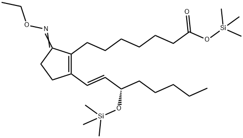 (13E,15S)-9-(Ethoxyimino)-15-(trimethylsiloxy)prosta-8(12),13-dien-1-oic acid trimethylsilyl ester Struktur