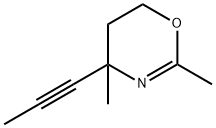 4H-1,3-Oxazine, 5,6-dihydro-2,4-dimethyl-4-(1-propynyl)- (9CI) Struktur