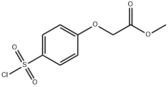 (4-Chlorosulfonylphenoxy)acetic acid methyl ester Struktur