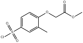 4-(METHOXYCARBONYLMETHYLENEOXY)-3-METHYL-BENZENESULFONYL CHLORIDE Struktur