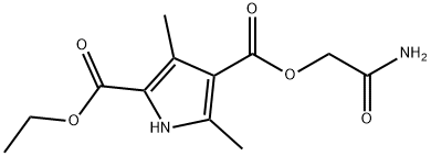 1H-Pyrrole-2,4-dicarboxylicacid,3,5-dimethyl-,4-(2-amino-2-oxoethyl)2-ethylester(9CI) Struktur