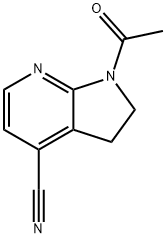 1H-Pyrrolo[2,3-b]pyridine-4-carbonitrile,  1-acetyl-2,3-dihydro- Struktur