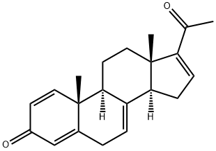 Pregna-1,4,7,16-tetrene-3,20-dione Struktur