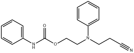 2-((2-cyanoethyl)(phenyl)amino)ethyl phenylcarbamate Struktur