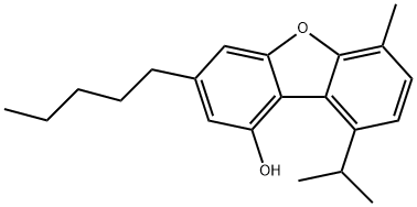 6-Methyl-9-isopropyl-3-pentyldibenzofuran-1-ol Struktur