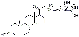 (3α,5β)-3-Hydroxy-20-oxopregnan-21-yl β-D-Glucopyranosiduronic Acid Struktur