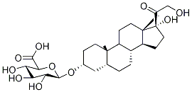 17,21-dihydroxy-20-oxo-5β-pregnan-3α-yl β-D-Glucopyranosiduronic Acid Struktur