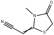 (2Z)-(3-METHYL-4-OXO-1,3-THIAZOLIDIN-2-YLIDENE)ACETONITRILE Struktur