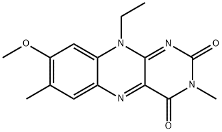 10-Ethyl-8-methoxy-3,7-dimethylbenzo[g]pteridine-2,4(3H,10H)-dione Struktur