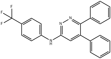 5,6-Diphenyl-N-[4-(trifluoroMethyl)phenyl]-3-pyridazinaMine Struktur