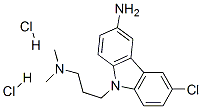 3-amino-6-chloro-N,N-dimethyl-9H-carbazole-9-propylamine dihydrochloride Struktur