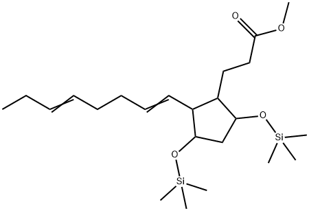 2-(1,5-Octadienyl)-3,5-bis[(trimethylsilyl)oxy]cyclopentanepropionic acid methyl ester Struktur