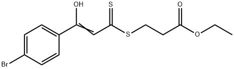 3-[[3-(4-Bromophenyl)-3-hydroxy-1-thioxo-2-propenyl]thio]propionic acid ethyl ester Struktur