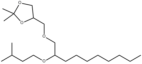 2,2-Dimethyl-4-[[[2-(3-methylbutoxy)decyl]oxy]methyl]-1,3-dioxolane Struktur